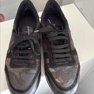 Valentino Black and Brown Sneakers Casual Style